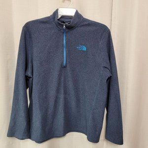 The North Face 1/2 Zip Long Sleeve Pullover Jacket Men's Size Large Blue Fleece